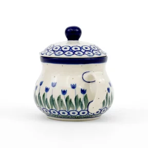 Cukiernica ceramiczna z uchwytami 035 h-9,5cm <br> 490AX Tulipany